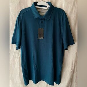 Van Heusen - Men's Short Sleeve Classic Fit Fine Striped Polo (L) NWT